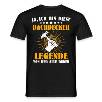 Dachdecker Beruf Dachdecken - Männer T-Shirt - Schwarz - Vorne - AI Model Male 178 light (178cm)