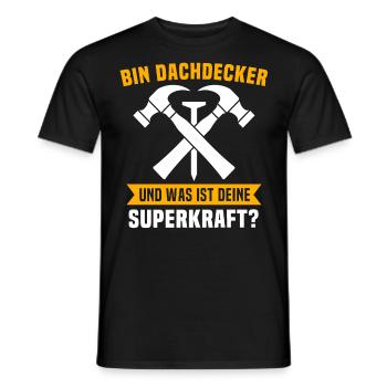 Dachdecker Beruf Dachdecken - Männer T-Shirt - Schwarz - Vorne - AI Model Male 178 light (178cm)