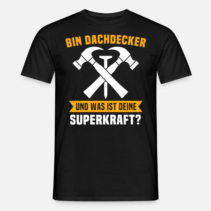 Dachdecker Beruf Dachdecken - Männer T-Shirt - Schwarz