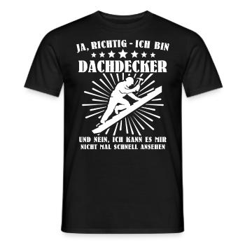 Dachdecker Beruf Dachdecken - Männer T-Shirt - Schwarz - Vorne - AI Model Male 178 light (178cm)