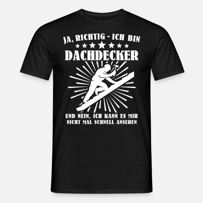 Dachdecker Beruf Dachdecken - Männer T-Shirt - Schwarz