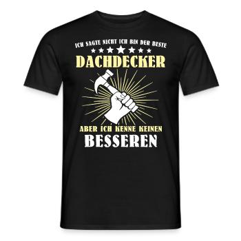 Dachdecker Beruf Dachdecken - Männer T-Shirt - Schwarz - Vorne - AI Model Male 178 light (178cm)