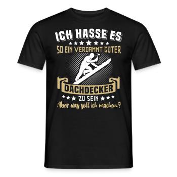 Dachdecker Beruf Dachdecken - Männer T-Shirt - Schwarz - Vorne - AI Model Male 178 light (178cm)