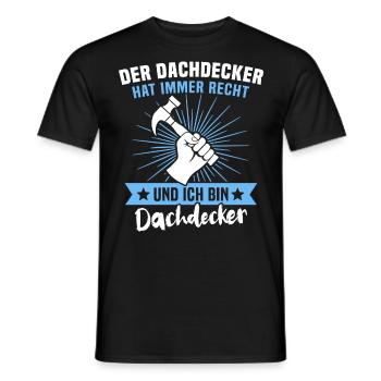 Dachdecker Beruf Dachdecken - Männer T-Shirt - Schwarz - Vorne - AI Model Male 178 light (178cm)