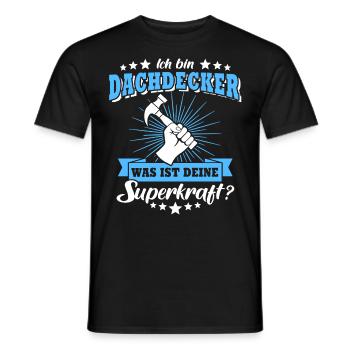 Dachdecker Beruf Dachdecken - Männer T-Shirt - Schwarz - Vorne - AI Model Male 178 light (178cm)