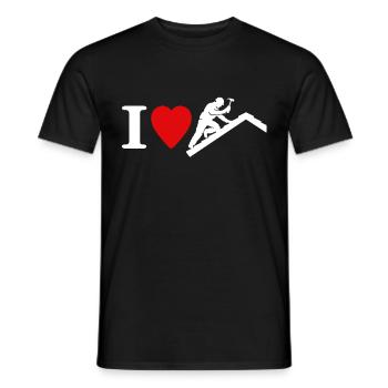 Couvreur Amour J’aime Toiture - T-shirt homme - noir - Devant - AI Model Male 178 light (178cm)