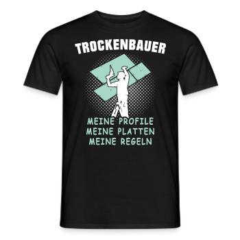 Trockenbauer Trockenbaumonteur Trockenbau - Männer T-Shirt - Schwarz - Vorne - AI Model Male 178 light (178cm)