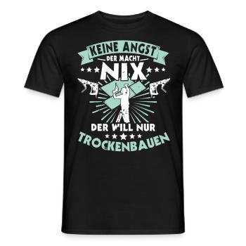 Trockenbauer Trockenbaumonteur Trockenbau - Männer T-Shirt - Schwarz - Vorne - AI Model Male 178 light (178cm)