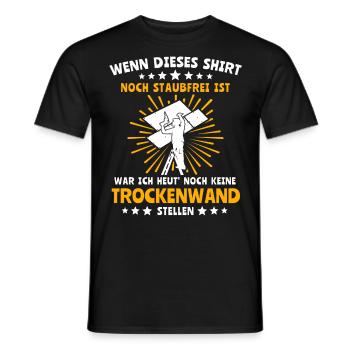 Trockenbauer Trockenbaumonteur Trockenbau - Männer T-Shirt - Schwarz - Vorne - AI Model Male 178 light (178cm)