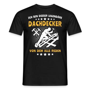 Dachdecker Handwerker Dachdecken - Männer T-Shirt - Schwarz - Vorne - AI Model Male 178 light (178cm)