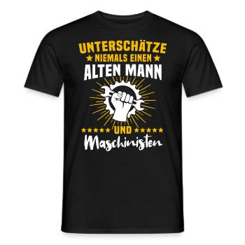 Maschinist Sprüche Maschinenführer - Männer T-Shirt - Schwarz - Vorne - AI Model Male 178 light (178cm)