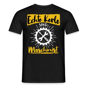 Maschinist Sprüche Maschinenführer - Männer T-Shirt - Schwarz - Vorne - AI Model Male 178 light (178cm)