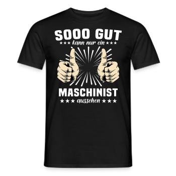 Maschinist Sprüche Maschinenführer - Männer T-Shirt - Schwarz - Vorne - AI Model Male 178 light (178cm)