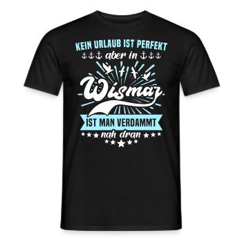 Wismar Ostsee Wismarer Urlaub - Männer T-Shirt - Schwarz - Vorne - AI Model Male 178 light (178cm)