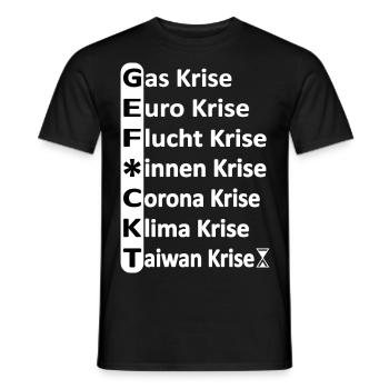 Deutschland in der Krise- Soft Version V1 - Männer T-Shirt - Schwarz - Vorne - AI Model Male 178 light (178cm)
