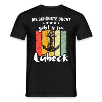 Lübeck Sprüche Hansestadt Luebeck - Männer T-Shirt - Schwarz - Vorne - AI Model Male 178 light (178cm)