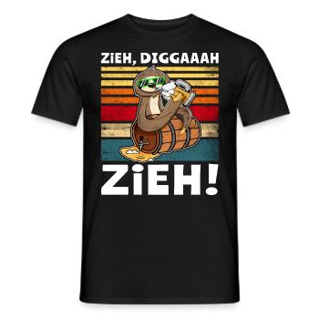 Löten Digga Bier Trinksprüche Saufshirt - Männer T-Shirt - Schwarz - Vorne - AI Model Male 178 light (178cm)