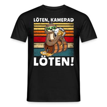 Löten Bier Trinksprüche Saufshirt - Männer T-Shirt - Schwarz - Vorne - AI Model Male 178 light (178cm)