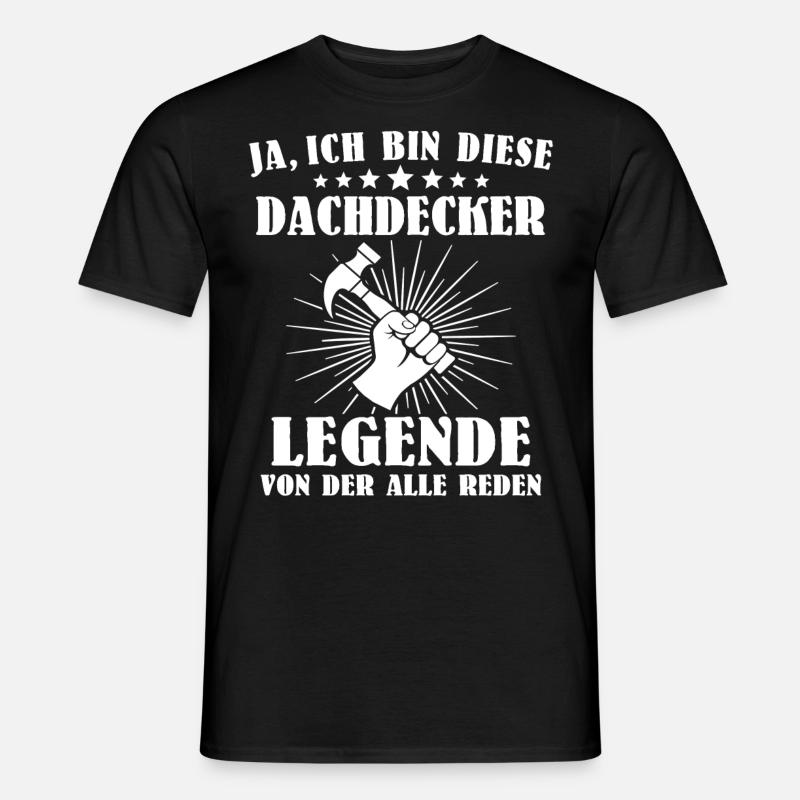 Dachdecker - Männer T-Shirt - Schwarz