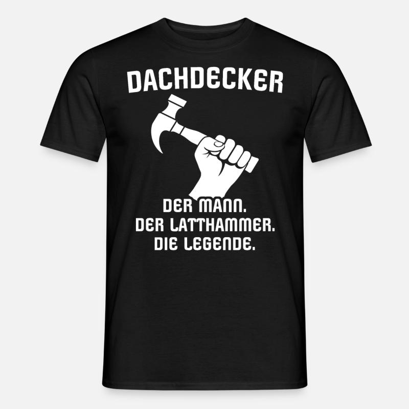 Dachdecker Dachdecken - Männer T-Shirt - Schwarz