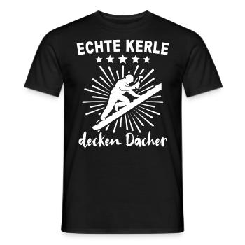 Dachdecker Dachdecken - Männer T-Shirt - Schwarz - Vorne - AI Model Male 178 light (178cm)