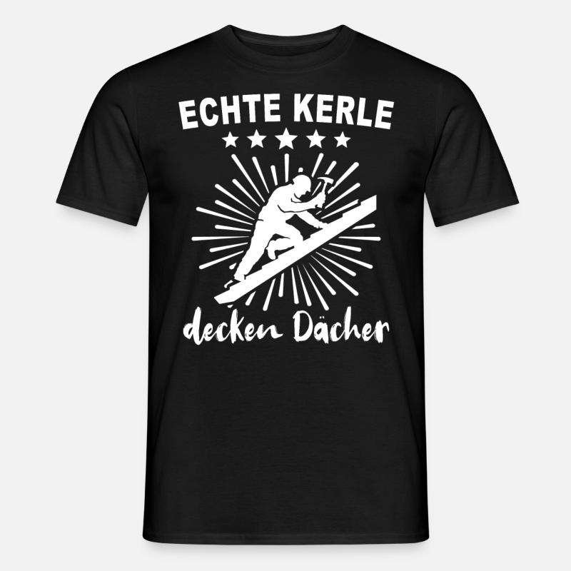 Dachdecker Dachdecken - Männer T-Shirt - Schwarz