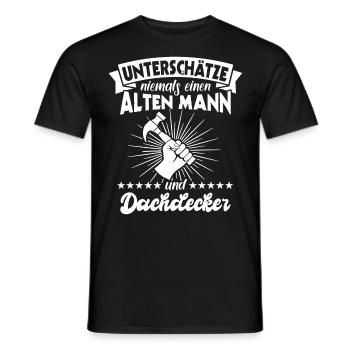 Dachdecker Dachdecken - Männer T-Shirt - Schwarz - Vorne - AI Model Male 178 light (178cm)