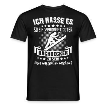 Dachdecker Dachdecken - Männer T-Shirt - Schwarz - Vorne - AI Model Male 178 light (178cm)