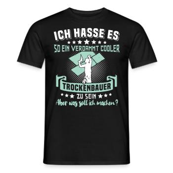 Trockenbauer Trockenbaumonteur Trockenbau - Männer T-Shirt - Schwarz - Vorne - AI Model Male 178 light (178cm)