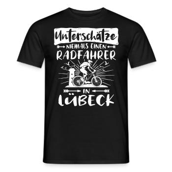 Lübeck Fahrradfahrer Lübecker Radfahrer - Männer T-Shirt - Schwarz - Vorne - AI Model Male 178 light (178cm)