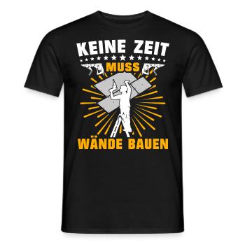 Trockenbauer Trockenbau Trockenbaumonteur - Männer T-Shirt - Schwarz - Vorne - AI Model Male 178 light (178cm)