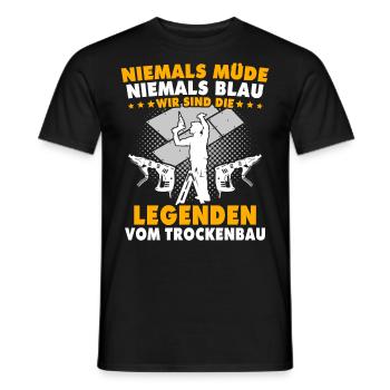 Trockenbauer Trockenbau Trockenbaumonteur - Männer T-Shirt - Schwarz - Vorne - AI Model Male 178 light (178cm)