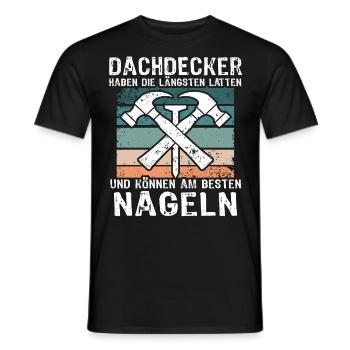 Dachdecker Dachspengler Dachklempner - Männer T-Shirt - Schwarz - Vorne - AI Model Male 178 light (178cm)