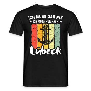 Lübeck Ostsee Lübecker Sprüche - Männer T-Shirt - Schwarz - Vorne - AI Model Male 178 light (178cm)