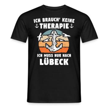 Lübeck Ostsee Lübecker Sprüche - Männer T-Shirt - Schwarz - Vorne - AI Model Male 178 light (178cm)