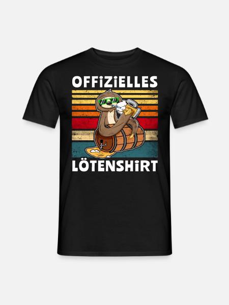 Bier Biersprüche Faultier Saufshirt - Männer T-Shirt - Schwarz