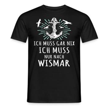 Wismar Ostsee Urlaub - Männer T-Shirt - Schwarz - Vorne - AI Model Male 178 light (178cm)