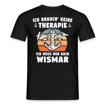Wismar Ostsee Urlaub - Männer T-Shirt - Schwarz - Vorne - AI Model Male 178 light (178cm)