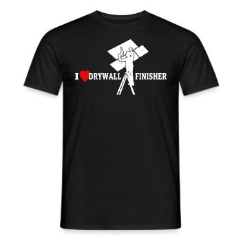 I Love Drywall Love Drywall Builder - Men's T-Shirt - black - Front - AI Model Male 178 light (178cm)