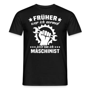 Maschinist - Männer T-Shirt - Schwarz - Vorne - AI Model Male 178 light (178cm)
