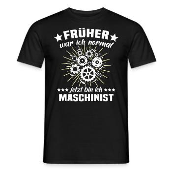 Maschinist - Männer T-Shirt - Schwarz - Vorne - AI Model Male 178 light (178cm)