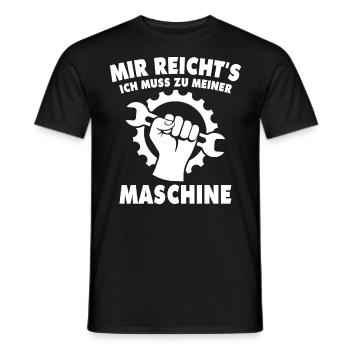 Maschinist - Männer T-Shirt - Schwarz - Vorne - AI Model Male 178 light (178cm)