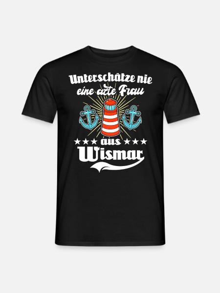 Wismar Ostsee Wismarer Urlaub - Männer T-Shirt - Schwarz