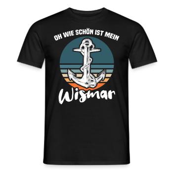 Wismar Ostsee Wismarer Urlaub - Männer T-Shirt - Schwarz - Vorne - AI Model Male 178 light (178cm)