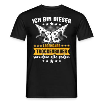 Trockenbauer Sprüche Trockenbau - Männer T-Shirt - Schwarz - Vorne - AI Model Male 178 light (178cm)