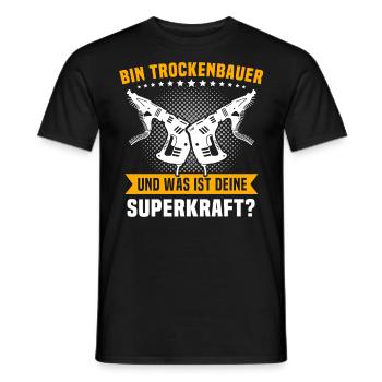 Trockenbauer Sprüche Trockenbau - Männer T-Shirt - Schwarz - Vorne - AI Model Male 178 light (178cm)