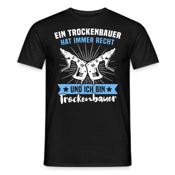 Trockenbauer Sprüche Trockenbau - Männer T-Shirt - Schwarz - Vorne - AI Model Male 178 light (178cm)