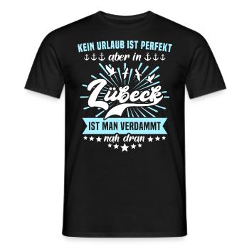 Lübeck Ostsee Sprüche Lübecker - Männer T-Shirt - Schwarz - Vorne - AI Model Male 178 light (178cm)
