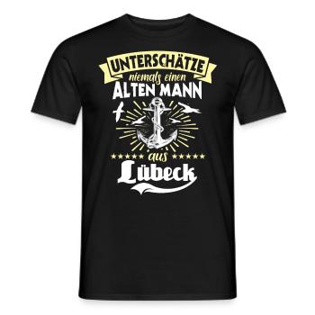 Lübeck Ostsee Sprüche Lübecker - Männer T-Shirt - Schwarz - Vorne - AI Model Male 178 light (178cm)