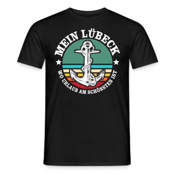 Lübeck Ostsee Sprüche Lübecker - Männer T-Shirt - Schwarz - Vorne - AI Model Male 178 light (178cm)